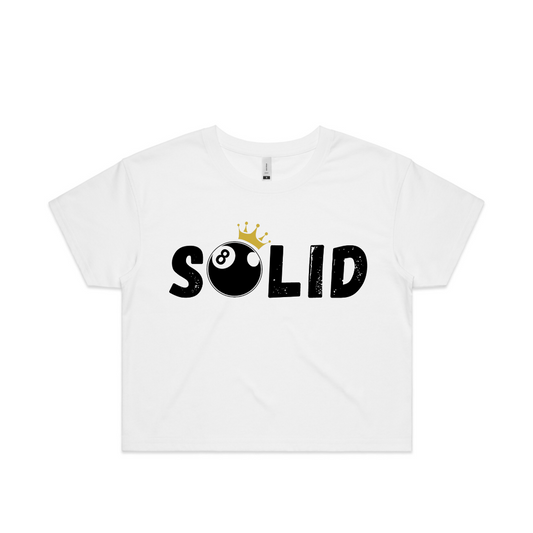 Solid- Cropped Tee - White
